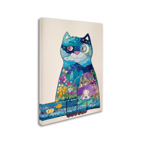 Oxana Ziaka 'Night Cat 2' Canvas Art,24x32